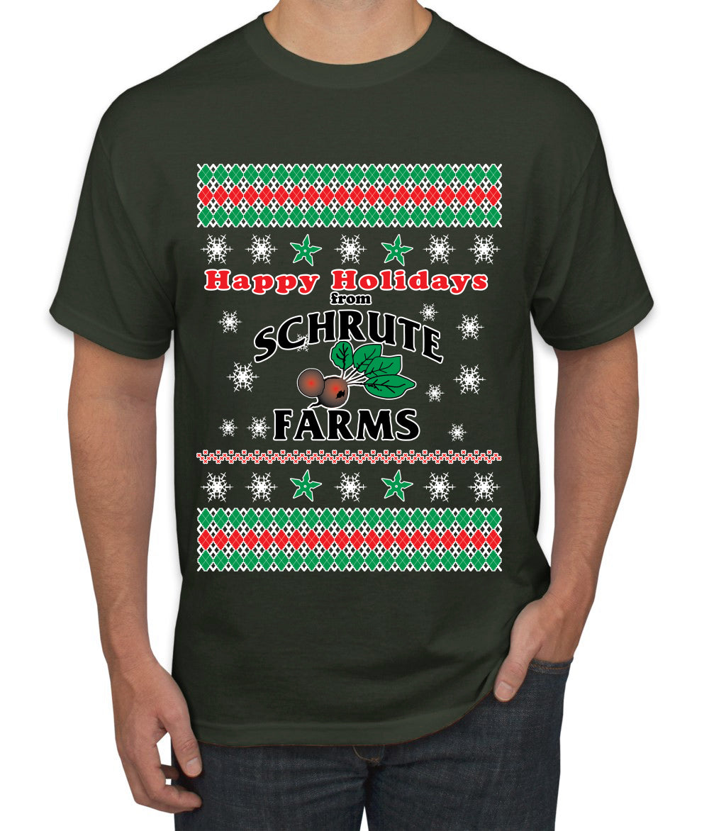 Happy Holidays from Schrute Farms Christmas, Christmas Gifts, Funny Xmas Gift Idea, Ugly Christmas Sweater Men's T-Shirt