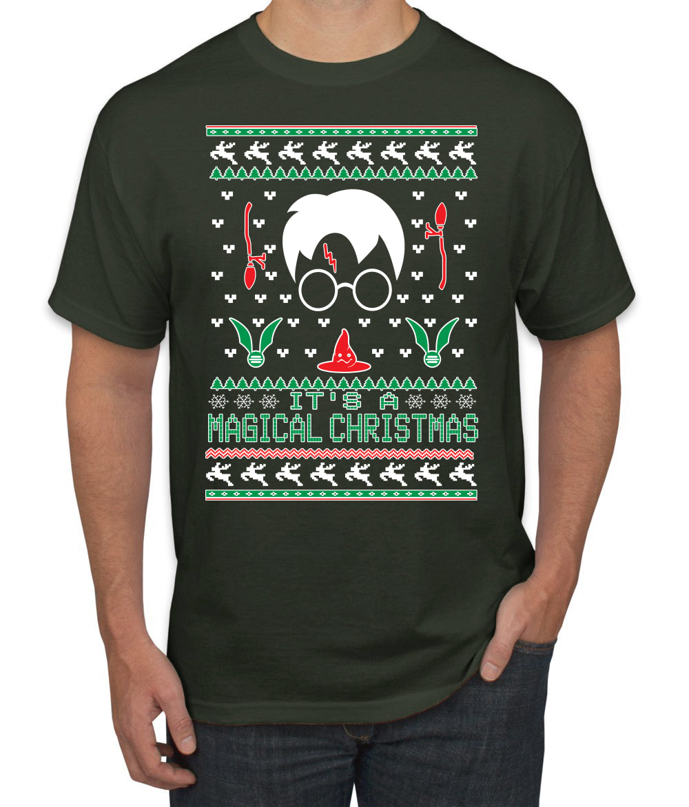 It's a Magical Christmas | Wizard Bolt, Christmas Gifts, Funny Xmas Gift Idea, Ugly Christmas Sweater Men's T-Shirt