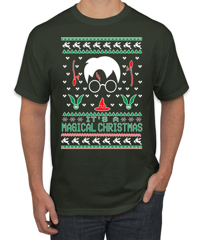 It's a Magical Christmas | Wizard Bolt, Christmas Gifts, Funny Xmas Gift Idea, Ugly Christmas Sweater Men's T-Shirt
