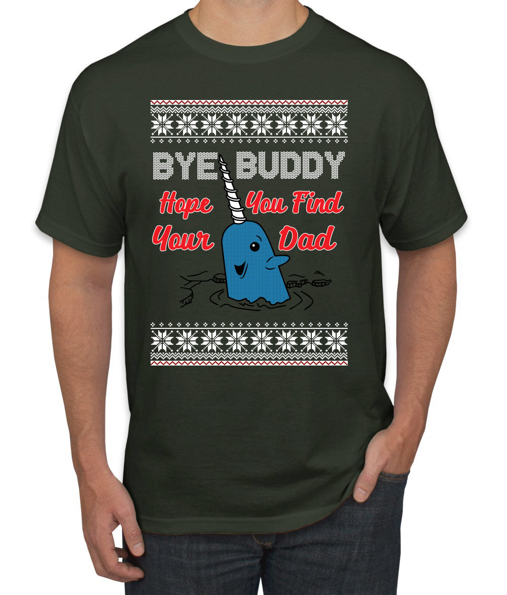 Narwhal Hope You Find Your Dad Quote, Christmas Gifts, Funny Xmas Gift Idea, Ugly Christmas Sweater Men's T-Shirt