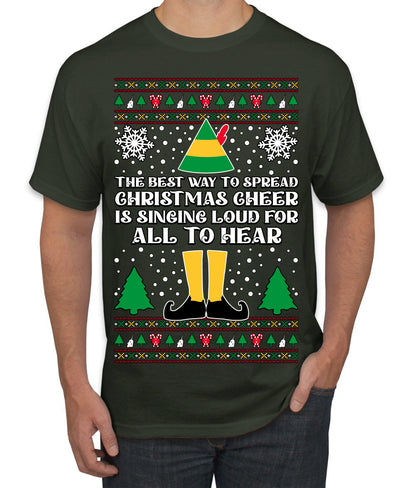 Spread Christmas Cheer Sing Loud For All To Hear, Christmas Gifts, Funny Xmas Gift Idea, Ugly Christmas Sweater Men's T-Shirt