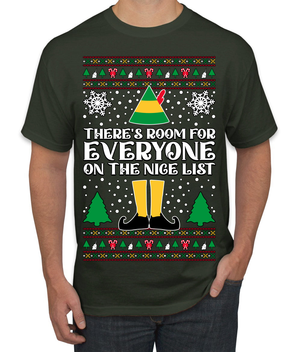 Room For Everyone On The Nice List Christmas Movie Quote, Christmas Gifts, Funny Xmas Gift Idea, Ugly Christmas Sweater Men's T-Shirt