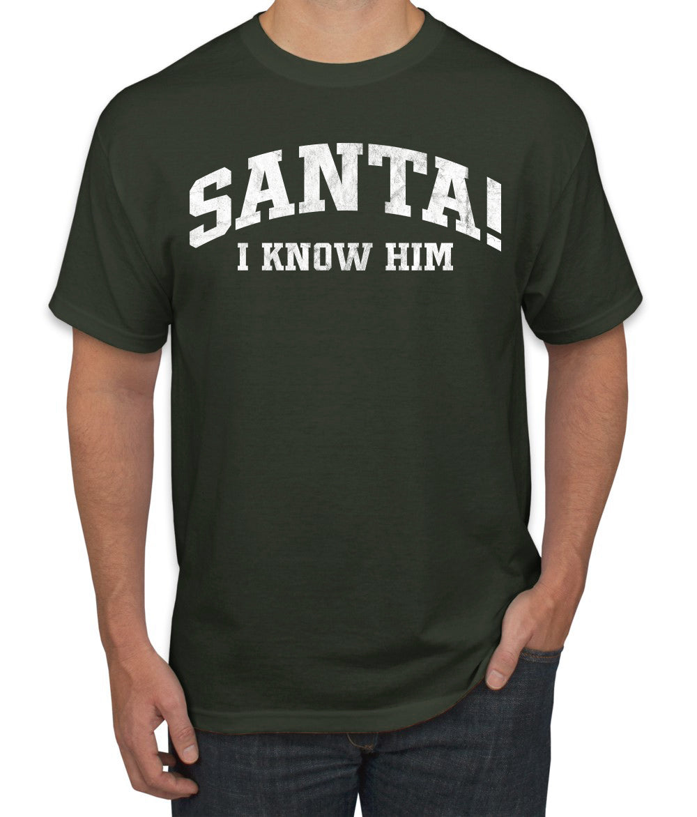 Vintage Movie Quote Santa! I Know Him, Christmas Gifts, Funny Xmas Gift Idea, Ugly Christmas Sweater Men's T-Shirt