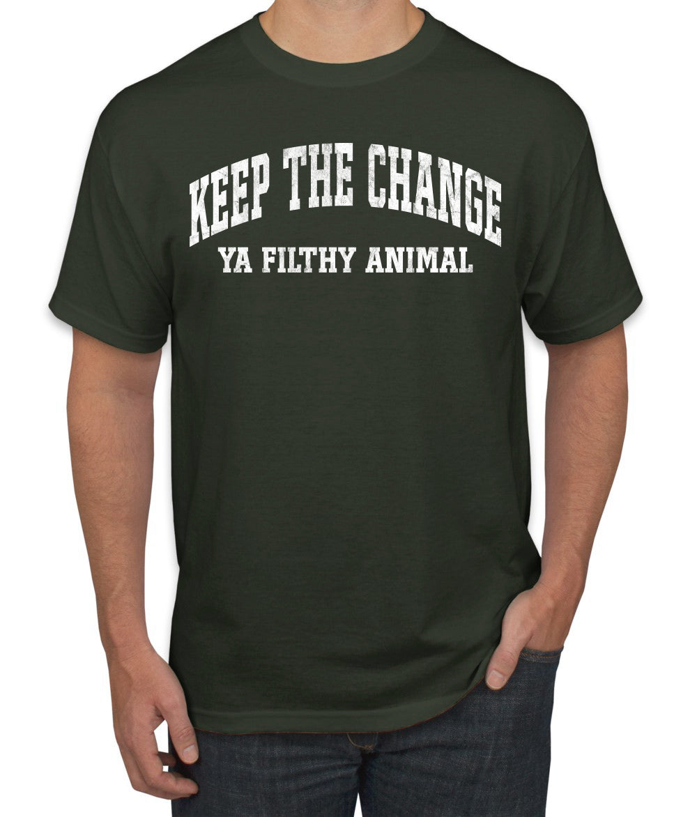 Vintage Movie Quote Keep The Change Filthy Animal, Christmas Gifts, Funny Xmas Gift Idea, Ugly Christmas Sweater Men's T-Shirt