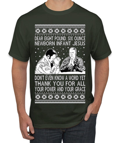 8 Pound 6 Ounce Baby Jesus Shake and Bake, Birthday Jesus,Christmas Gifts, Funny Xmas Gift Idea, Ugly Christmas Sweater Men's T-Shirt
