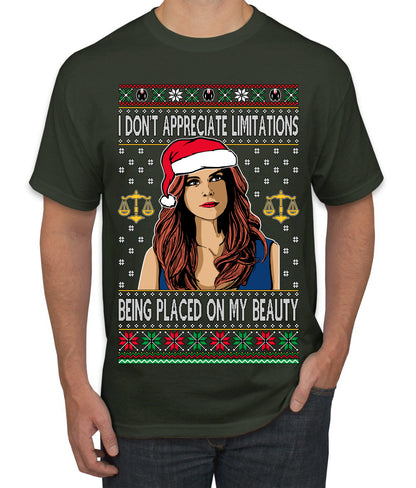 Donna TV Show Parody Don't Appreciate Limitations Being Placed, Christmas Gifts, Funny Xmas Gift Idea, Ugly Christmas Sweater Men's T-Shirt