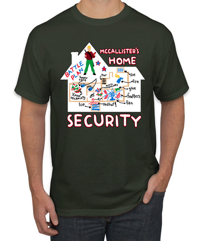 Battle Plans Alone McCallister's Home Security , Christmas Gifts, Funny Xmas Gift Idea, Ugly Christmas Sweater Men's T-Shirt