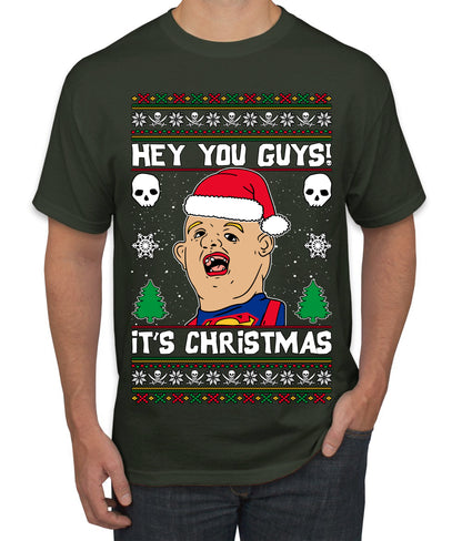 Hey You Guys! It's Sloth Never Say Die, Christmas Gifts, Funny Xmas Gift Idea, Ugly Christmas Sweater Men's T-Shirt