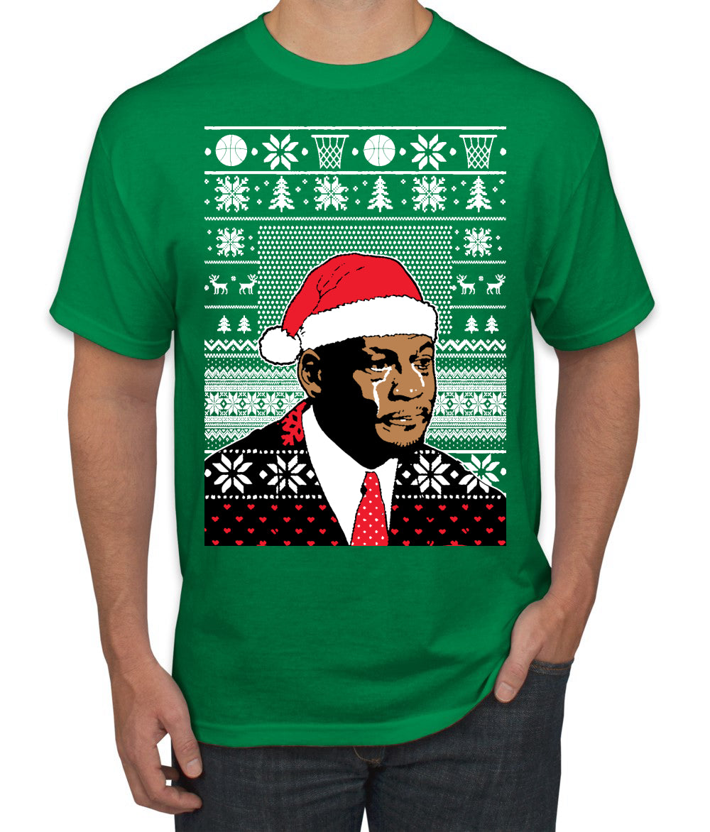 Christmas Crying Jordan, Christmas Gifts, Funny Xmas Gift Idea, Ugly Christmas Sweater Men's T-Shirt