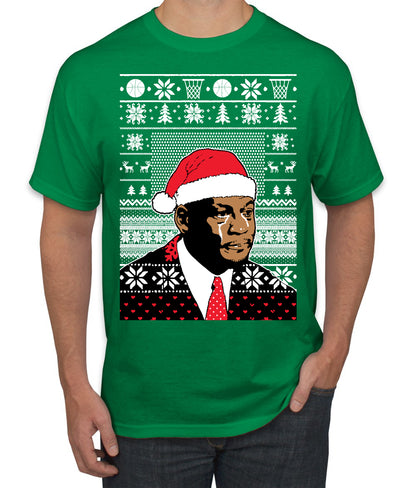 Christmas Crying Jordan, Christmas Gifts, Funny Xmas Gift Idea, Ugly Christmas Sweater Men's T-Shirt