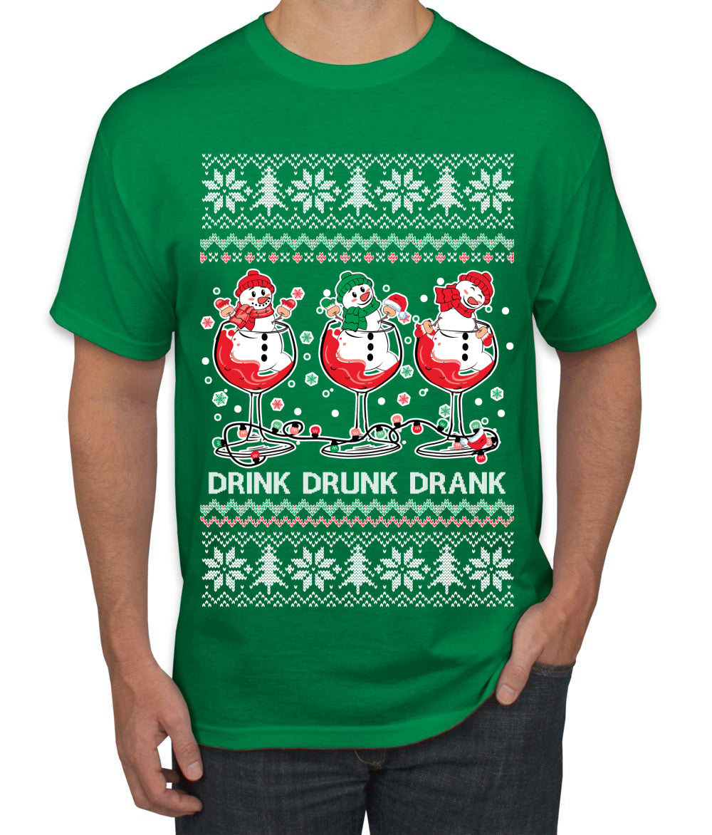 Holiday Spirits Drink Drank Drunk Snowmen, Christmas Gifts, Funny Xmas Gift Idea, Ugly Christmas  Men's T-Shirt