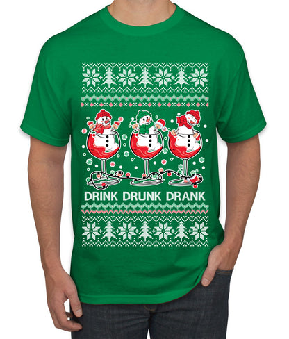 Holiday Spirits Drink Drank Drunk Snowmen, Christmas Gifts, Funny Xmas Gift Idea, Ugly Christmas  Men's T-Shirt