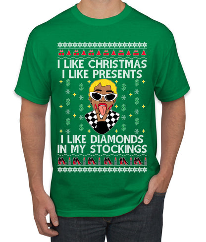 I Like Christmas, I like Presents Cardi, Christmas Gifts, Funny Xmas Gift Idea, Ugly Christmas Sweater Men's T-Shirt