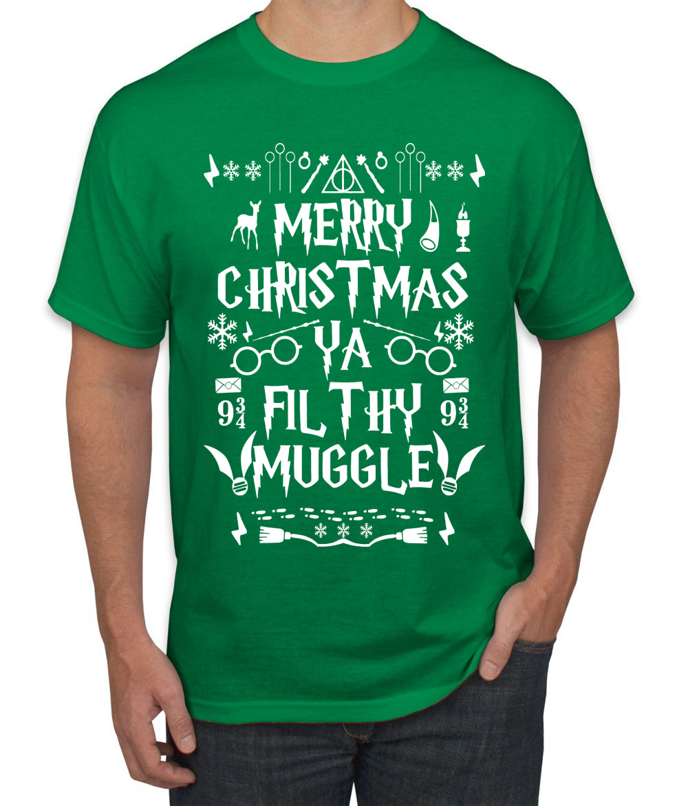 Merry Christmas You Filthy Muggle, Christmas Gifts, Funny Xmas Gift Idea, Ugly Christmas Sweater Men's T-Shirt