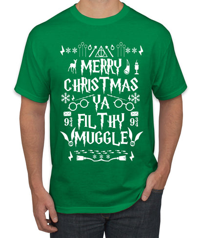Merry Christmas You Filthy Muggle, Christmas Gifts, Funny Xmas Gift Idea, Ugly Christmas Sweater Men's T-Shirt