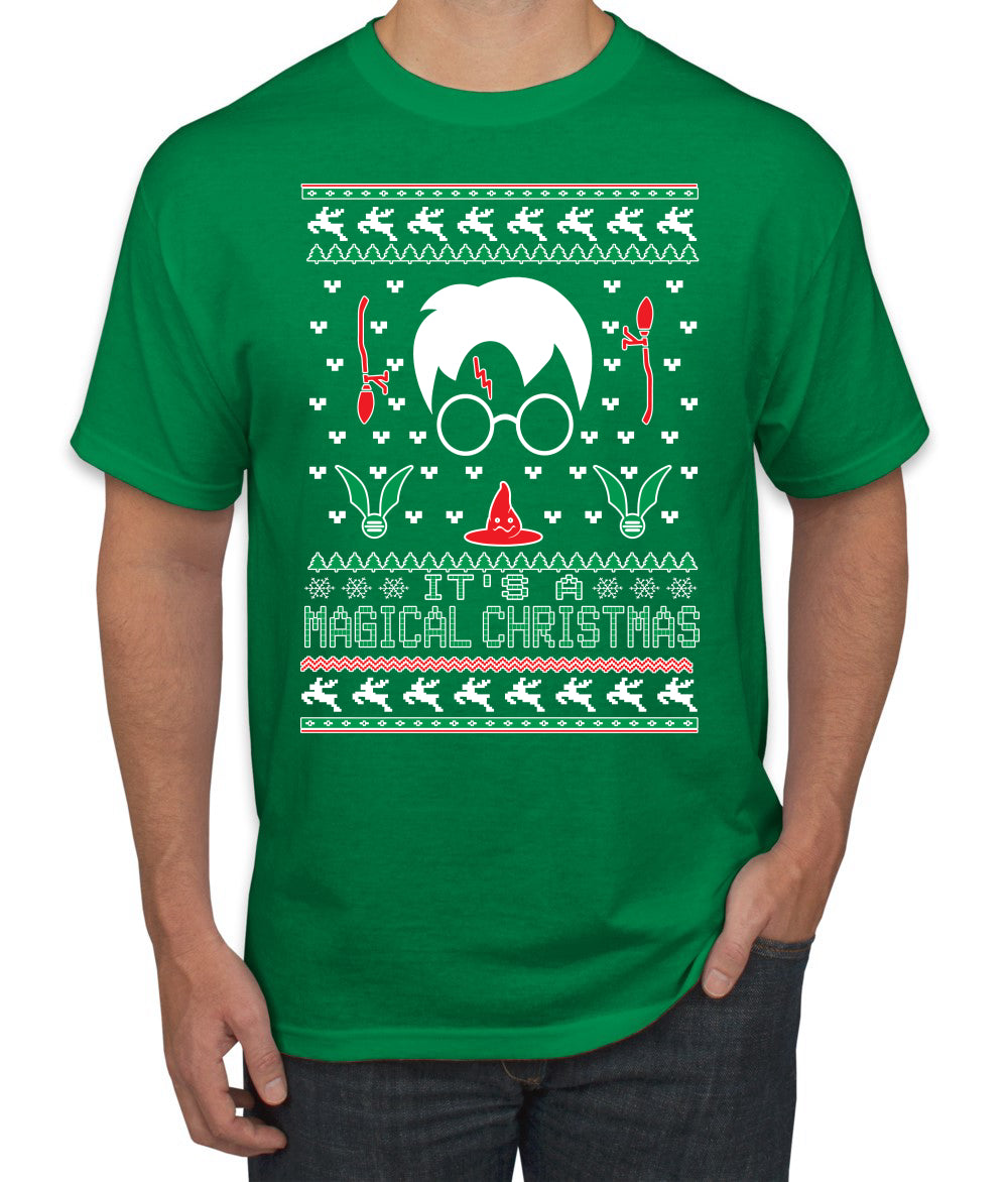 It's a Magical Christmas | Wizard Bolt, Christmas Gifts, Funny Xmas Gift Idea, Ugly Christmas Sweater Men's T-Shirt