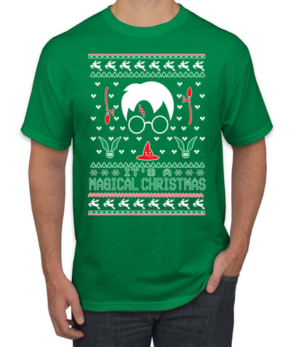 It's a Magical Christmas | Wizard Bolt, Christmas Gifts, Funny Xmas Gift Idea, Ugly Christmas Sweater Men's T-Shirt