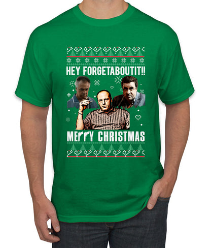 Hey Forgetabout Mery Christmas, Christmas Gifts, Funny Xmas Gift Idea, Ugly Christmas Sweater Men's T-Shirt