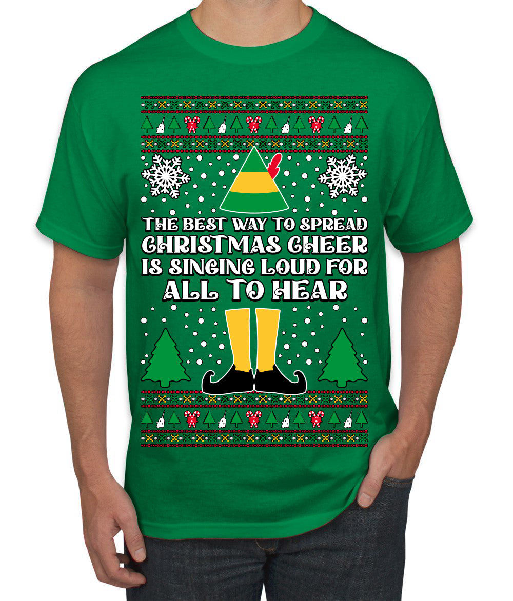 Spread Christmas Cheer Sing Loud For All To Hear, Christmas Gifts, Funny Xmas Gift Idea, Ugly Christmas Sweater Men's T-Shirt