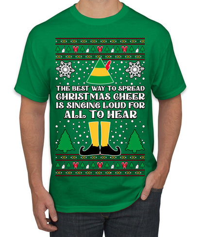 Spread Christmas Cheer Sing Loud For All To Hear, Christmas Gifts, Funny Xmas Gift Idea, Ugly Christmas Sweater Men's T-Shirt