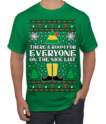 Room For Everyone On The Nice List Christmas Movie Quote, Christmas Gifts, Funny Xmas Gift Idea, Ugly Christmas Sweater Men's T-Shirt