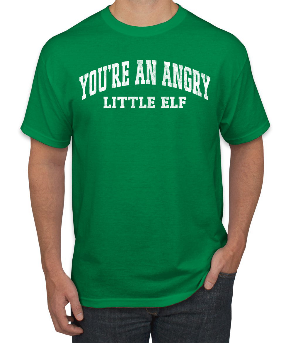 Vintage Movie Quote You're An Angry Little Elf, Christmas Gifts, Funny Xmas Gift Idea, Ugly Christmas Sweater Men's T-Shirt