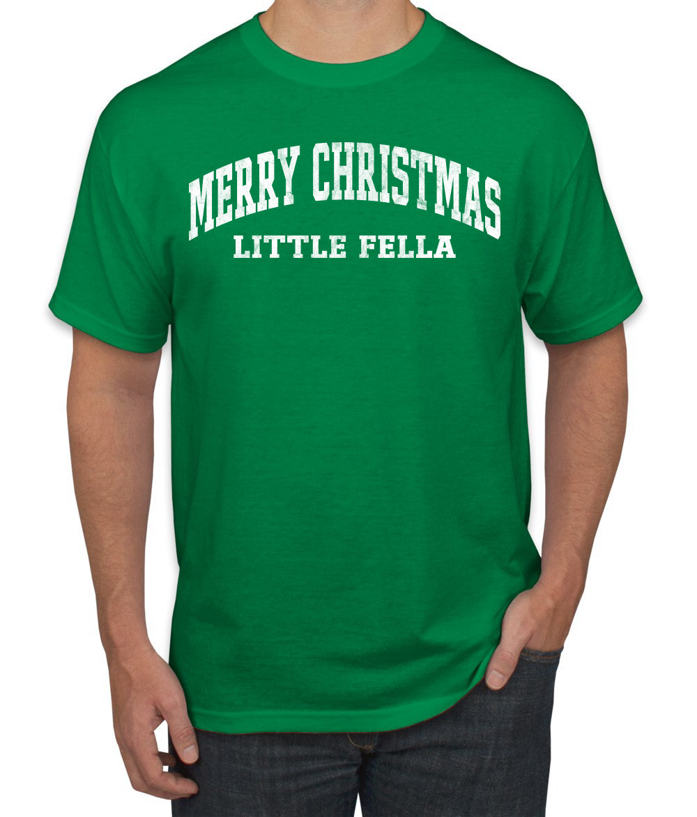 Vintage Movie Quote Merry Christmas Little Fella, Christmas Gifts, Funny Xmas Gift Idea, Ugly Christmas Sweater Men's T-Shirt