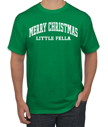 Vintage Movie Quote Merry Christmas Little Fella, Christmas Gifts, Funny Xmas Gift Idea, Ugly Christmas Sweater Men's T-Shirt