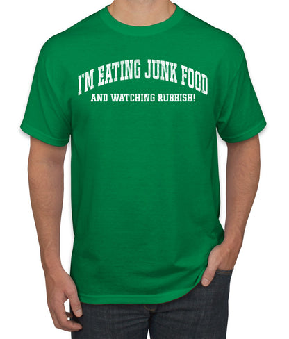 Vintage Movie Quote Eating Junk Food And Watching Rubbish, Christmas Gifts, Funny Xmas Gift Idea, Ugly Christmas Sweater Men's T-Shirt