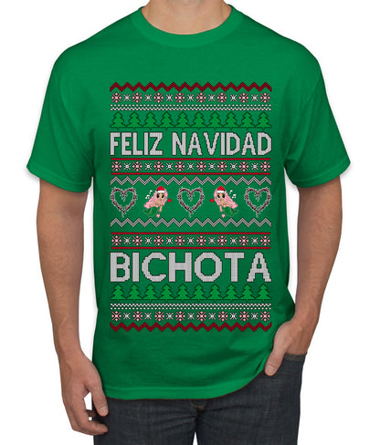 Feliz Navidad Bichota, Christmas Gifts, Funny Xmas Gift Idea, Ugly Christmas Sweater Men's T-Shirt