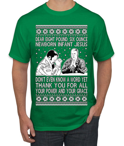 8 Pound 6 Ounce Baby Jesus Shake and Bake, Birthday Jesus,Christmas Gifts, Funny Xmas Gift Idea, Ugly Christmas Sweater Men's T-Shirt