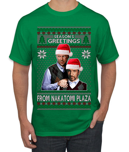 Nakatomi Plaza  Season's Greeting,  Christmas Gifts, Funny Xmas Gift Idea, Ugly Christmas Sweater Men's T-Shirt