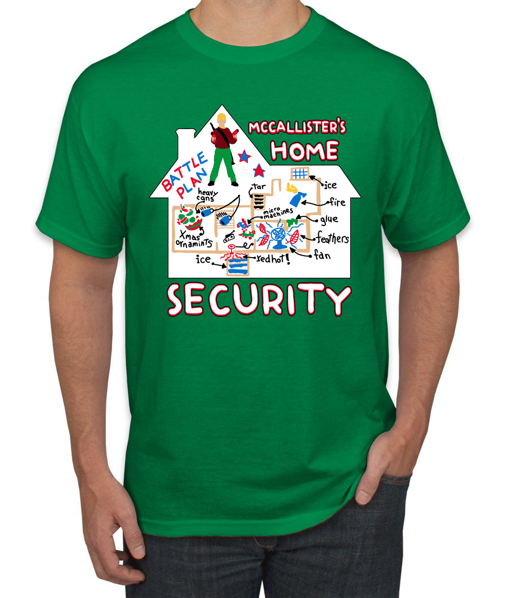 Battle Plans Alone McCallister's Home Security , Christmas Gifts, Funny Xmas Gift Idea, Ugly Christmas Sweater Men's T-Shirt