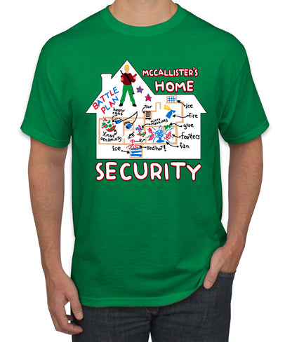Battle Plans Alone McCallister's Home Security , Christmas Gifts, Funny Xmas Gift Idea, Ugly Christmas Sweater Men's T-Shirt