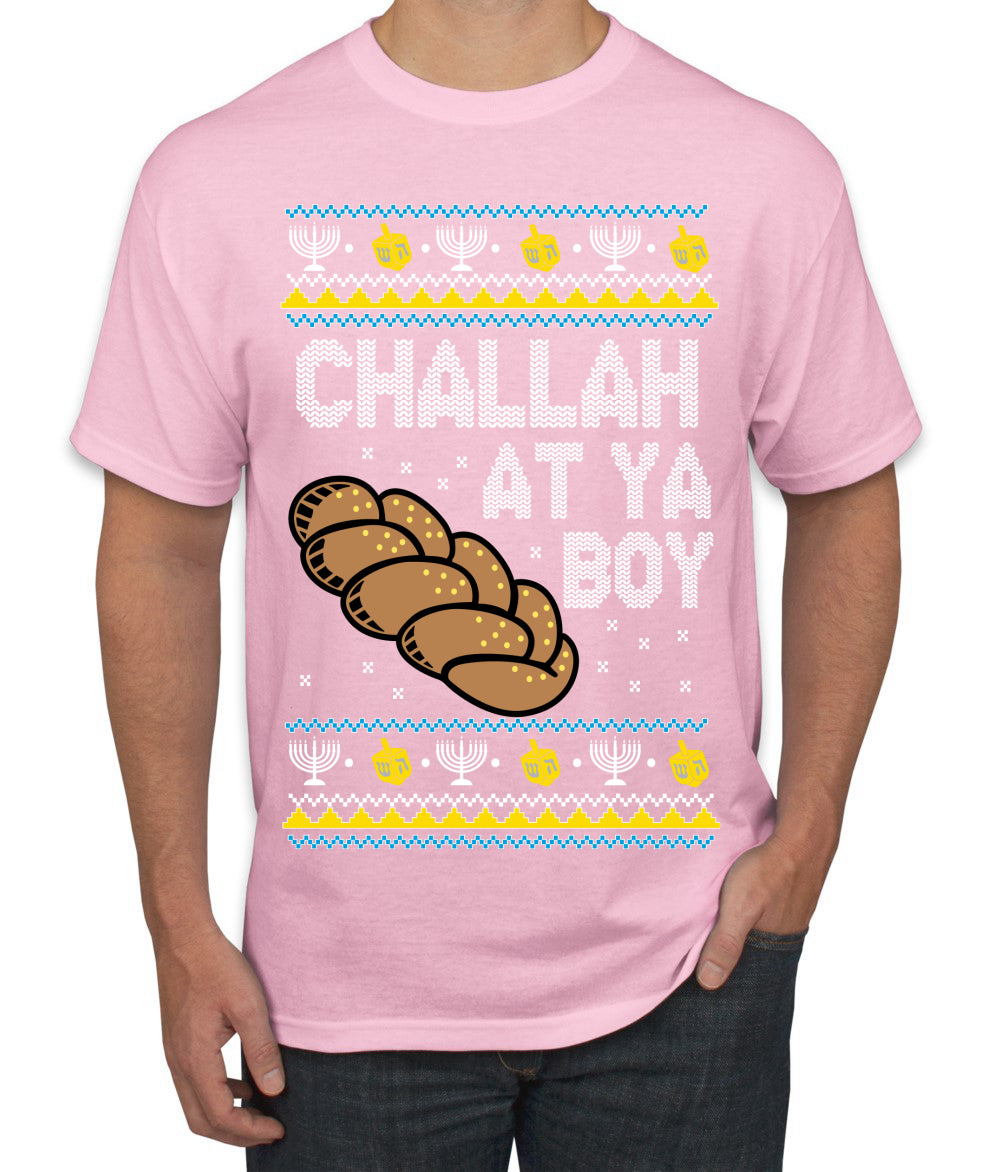 Challah At Ya Boy, Hanukkah Christmas Gifts, Funny Xmas Gift Idea, Ugly Christmas  Men's T-Shirt