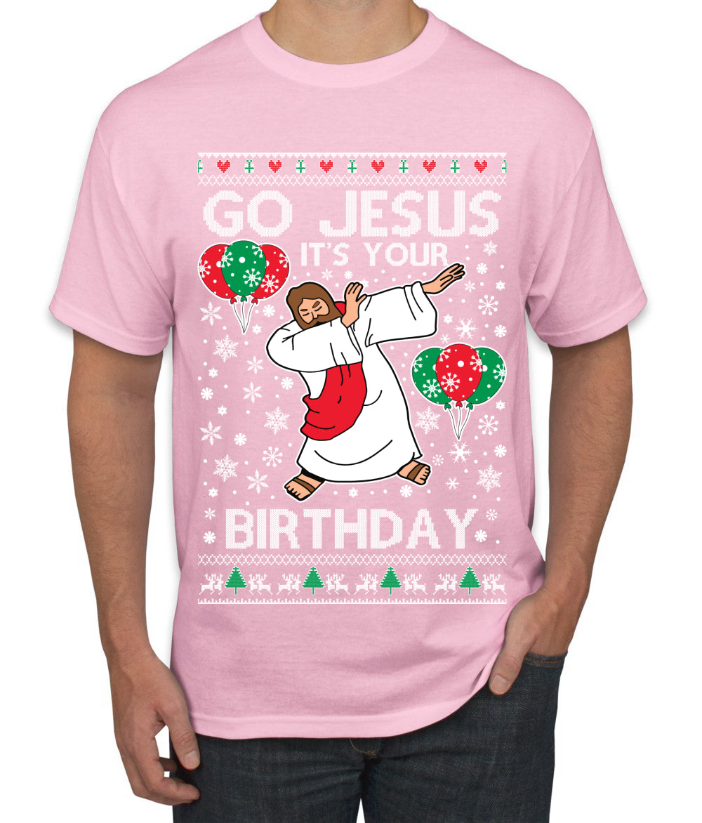 Go Jesus It's Your Birthday, Jesus Birthday, Christmas Gifts, Funny Xmas Gift Idea, Ugly Christmas  Men's T-Shirt