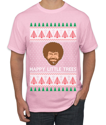 Bob Happy Little Trees Ross Painter, Christmas Gifts, Funny Xmas Gift Idea, Ugly Christmas  Men's T-Shirt