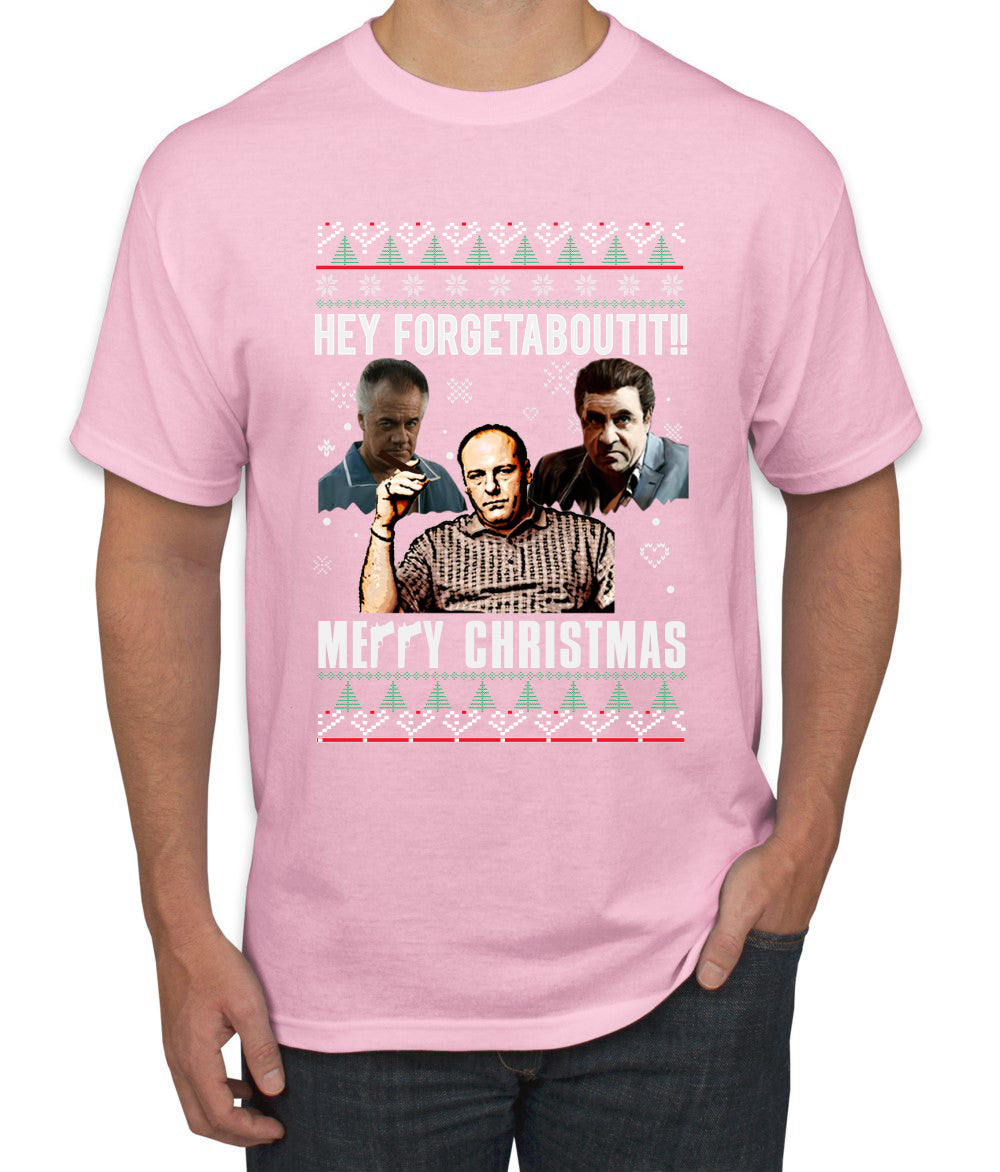 Hey Forgetabout Mery Christmas, Christmas Gifts, Funny Xmas Gift Idea, Ugly Christmas Sweater Men's T-Shirt