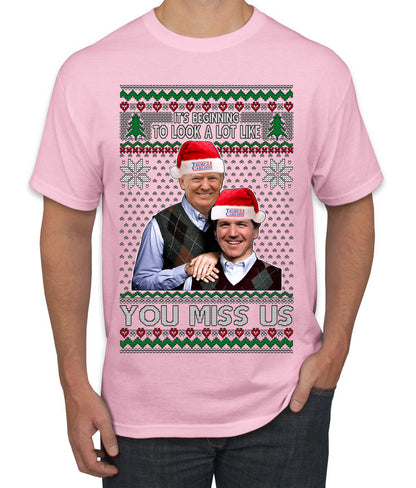 Trump Carlson 24 Beginning To Look Like You Miss Us, Christmas Gifts, Funny Xmas Gift Idea, Ugly Christmas Sweater Men's T-Shirt