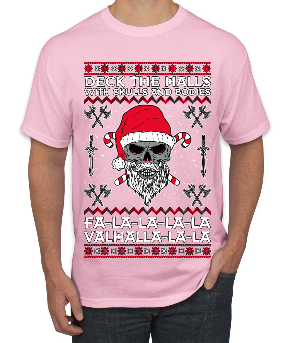 Valhalla Deck The Halls With Skulls & Bodies Movie Xmas Shirt, Christmas Gifts, Funny Xmas Gift Idea, Ugly Christmas Sweater Men's T-Shirt