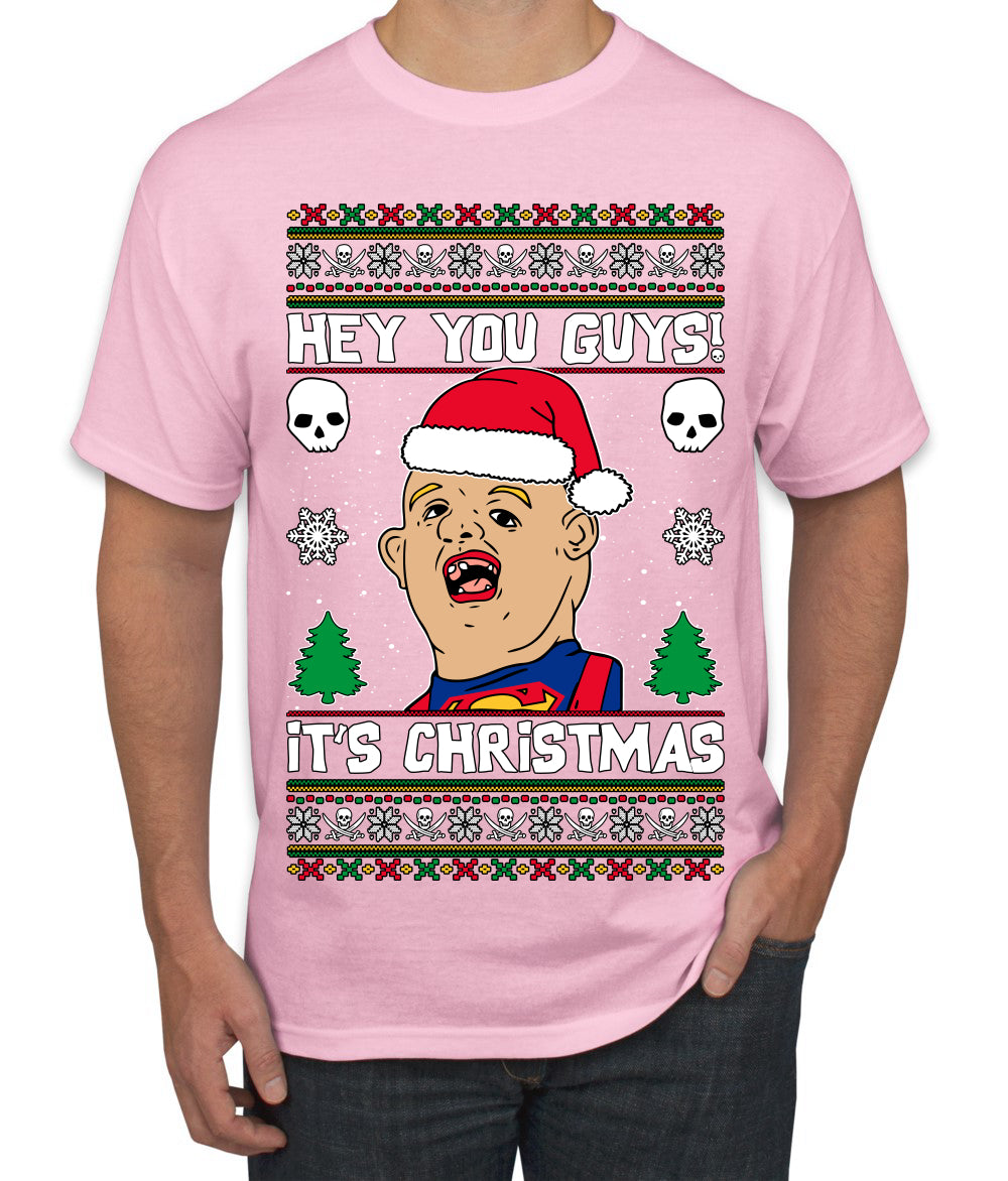Hey You Guys! It's Sloth Never Say Die, Christmas Gifts, Funny Xmas Gift Idea, Ugly Christmas Sweater Men's T-Shirt