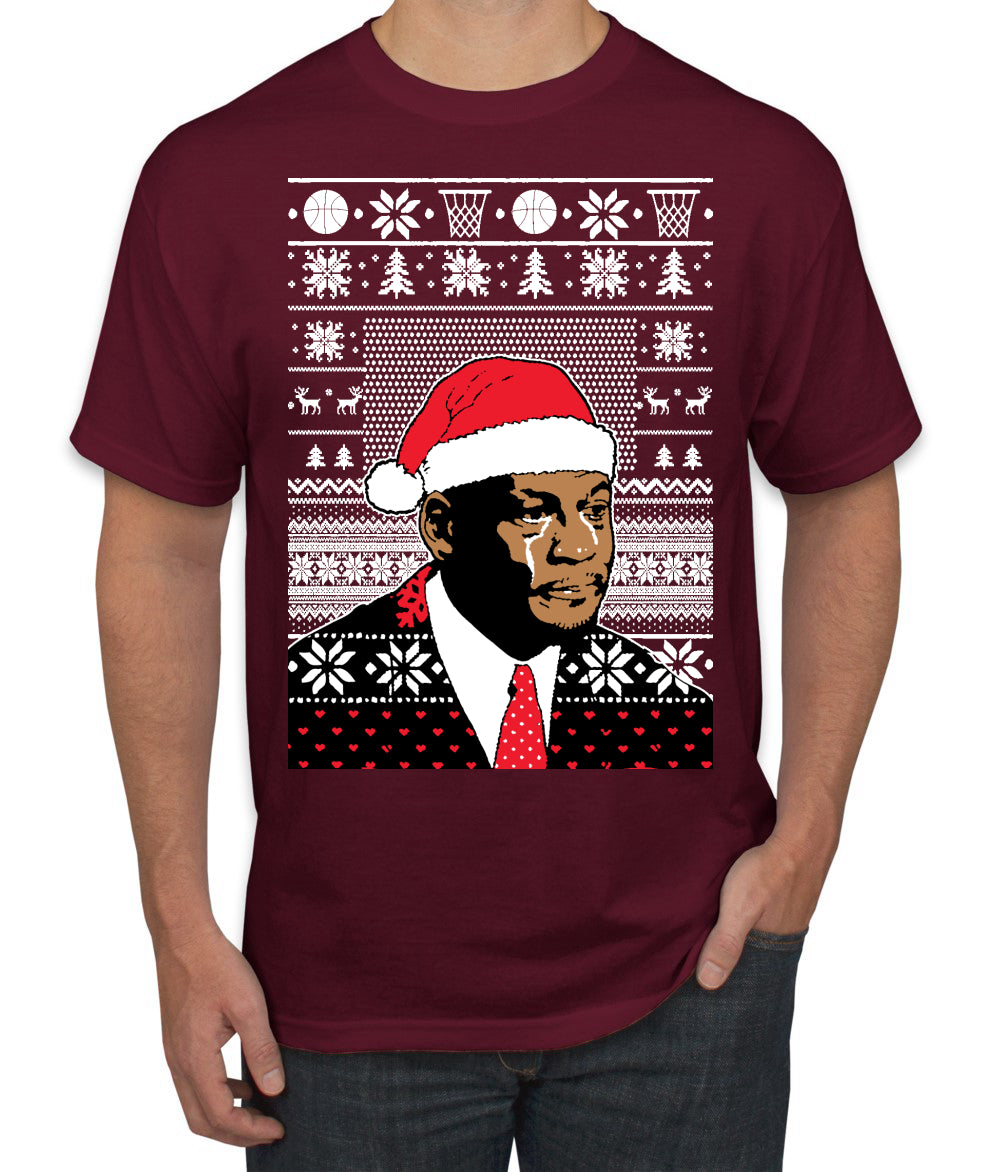 Christmas Crying Jordan, Christmas Gifts, Funny Xmas Gift Idea, Ugly Christmas Sweater Men's T-Shirt