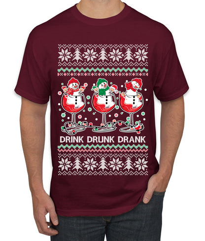Holiday Spirits Drink Drank Drunk Snowmen, Christmas Gifts, Funny Xmas Gift Idea, Ugly Christmas  Men's T-Shirt