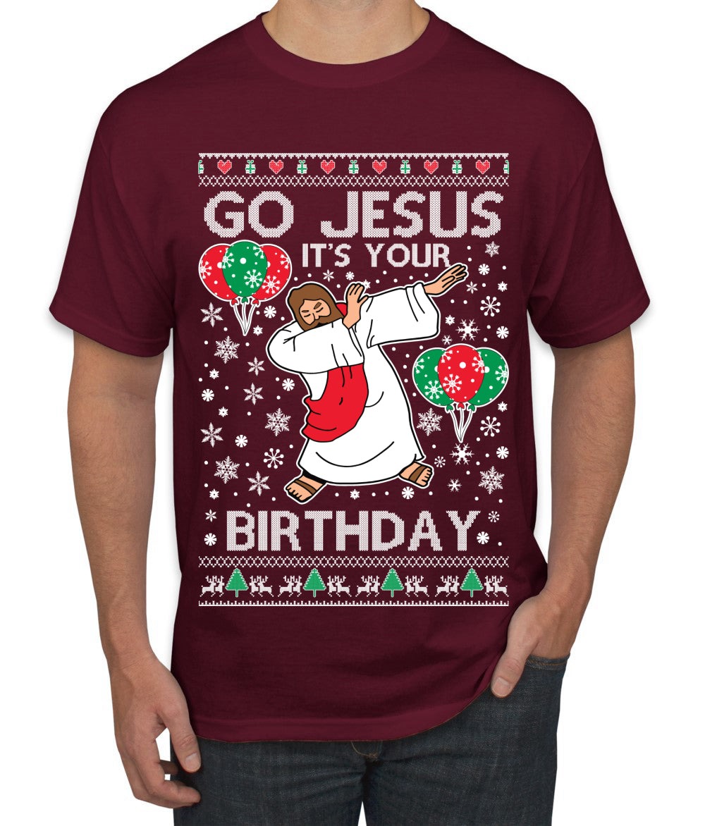 Go Jesus It's Your Birthday, Jesus Birthday, Christmas Gifts, Funny Xmas Gift Idea, Ugly Christmas  Men's T-Shirt
