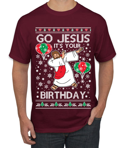 Go Jesus It's Your Birthday, Jesus Birthday, Christmas Gifts, Funny Xmas Gift Idea, Ugly Christmas  Men's T-Shirt