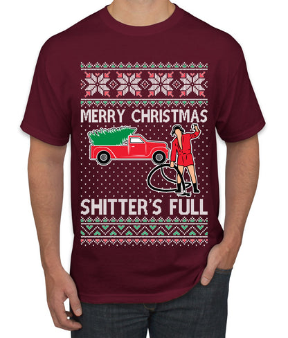 Cousin Eddie Merry Christmas Shitter's Full, Funny Christmas, Christmas Gifts, Funny Xmas Gift Idea, Ugly Christmas  Men's T-Shirt