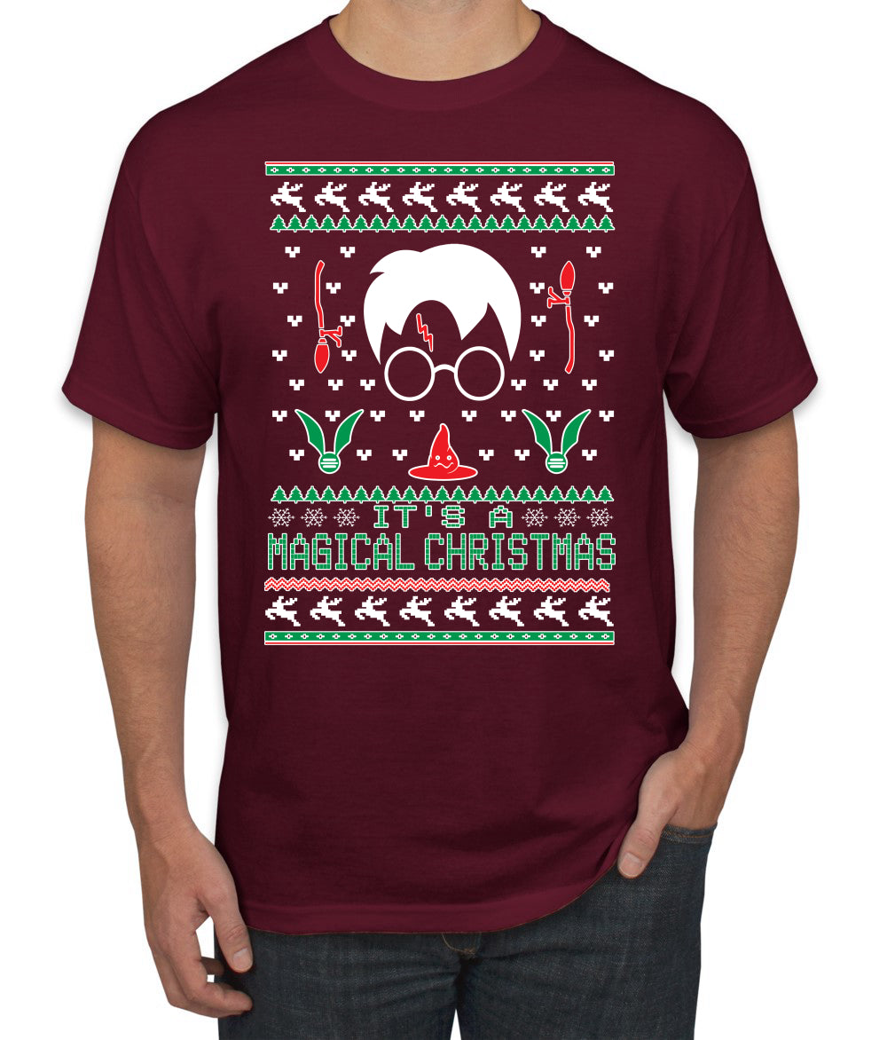 It's a Magical Christmas | Wizard Bolt, Christmas Gifts, Funny Xmas Gift Idea, Ugly Christmas Sweater Men's T-Shirt