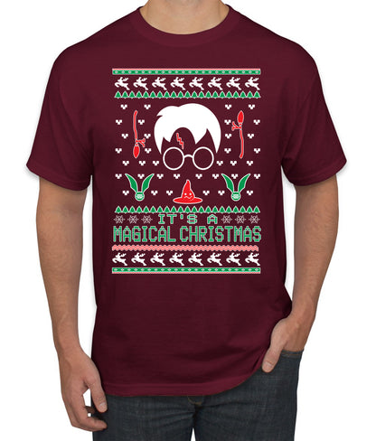 It's a Magical Christmas | Wizard Bolt, Christmas Gifts, Funny Xmas Gift Idea, Ugly Christmas Sweater Men's T-Shirt