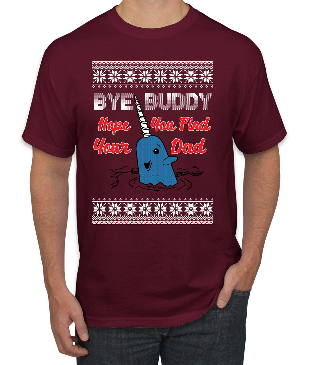 Narwhal Hope You Find Your Dad Quote, Christmas Gifts, Funny Xmas Gift Idea, Ugly Christmas Sweater Men's T-Shirt