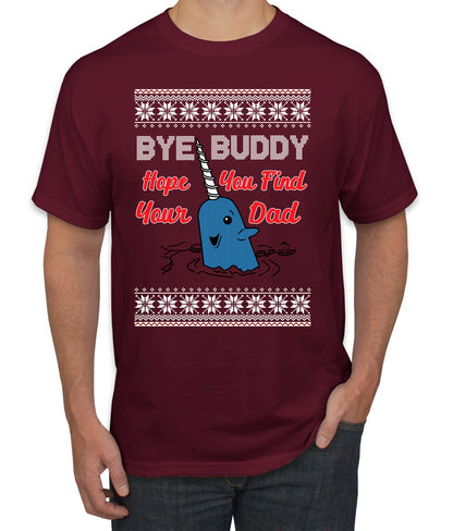 Narwhal Hope You Find Your Dad Quote, Christmas Gifts, Funny Xmas Gift Idea, Ugly Christmas Sweater Men's T-Shirt